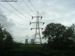 The power lines from Didcot Power Station